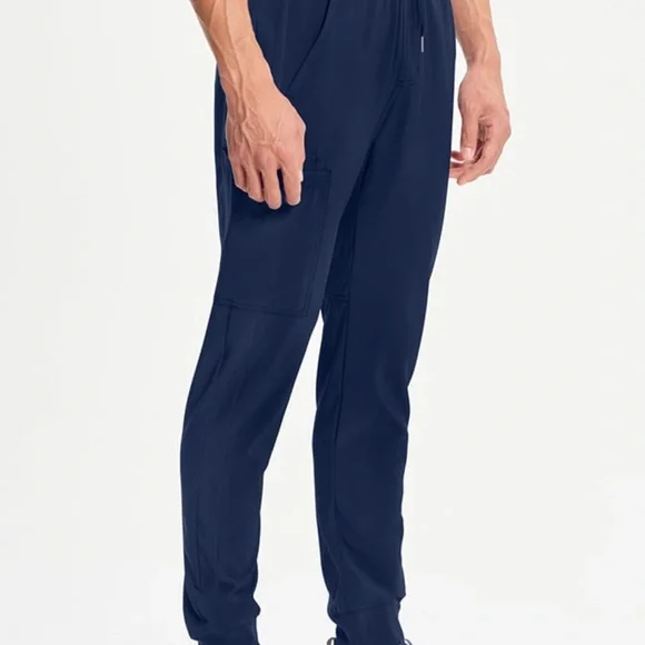 Cherokee Infinity Navy Scrub Top & Jogger Bottom Set - Picture 10 of 11